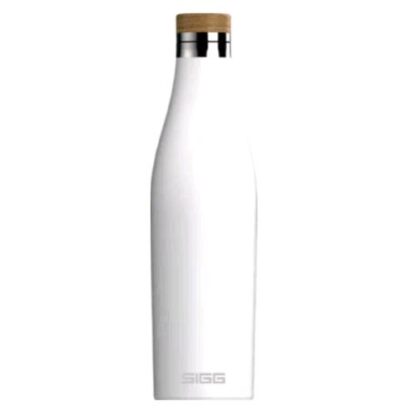 SIGG BOTTLES MERIDIAN BORRACCIA TERMICA DOPPIA PARETE IN ACCIAIO INOX TAPPO A VITE IN BAMBU 0.50 LT BIANCO