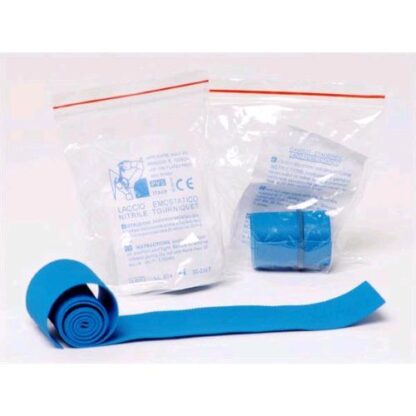 PHARMASHIELD LACCIO PIATTO EMOSTATICO IN NITRILE 460X25 mm BLU