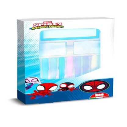 MULTIPRINT SPIDEY KIT ARTISTICO CON 9 PENNARELLI ALBUM TIMBRI ETAMPONE D'INCHIOSTRO COLORI ASSORTITI