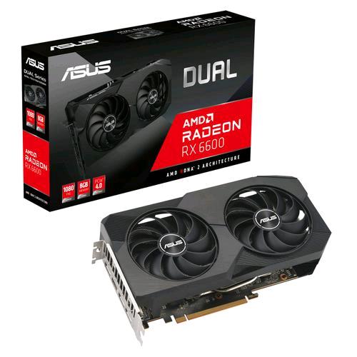 ASUS SCHEDA GRAFICA AMD RADEON DUAL RX6600 8G V2 8GB GDDR6 INTERFACCIA PCI EXPRESS 4.0 RAFFREDDAMENTO ATTIVO