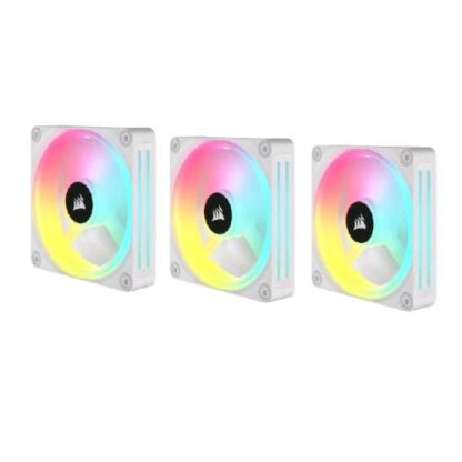 CORSAIR iCUE LINK QX120 RGB PWM KIT 3 VENTOLE 120MM ILLUMINAZIONE LED RGB COLORE BIANCO