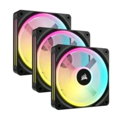 CORSAIR iCUE LINK QX120 RGB PWM KIT 3 VENTOLE 120MM ILLUMINAZIONE LED RGB COLORE NERO