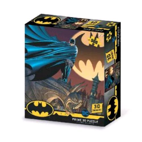 GRANDI GIOCHI DC COMICS BATMAN CON BATSEGNALE PUZZLE LENTICOLARE ORIZZONTALE CONFEZIONE EFFETTO 3D 500 Pz.