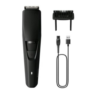 PHILIPS BT3234/15 SERIES 3000 BEARDTRIMMER REGOLABARBA RICARICABILE 20 IMPOSTAZIONI LAME AUTOAFFILANTI USB CHARGING NERO