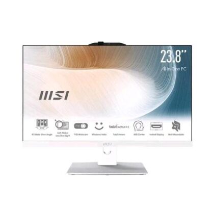 MSI MODERN AM242TP 12M-641IT ALL IN ONE 23.8" TOUCH SCREEN i5-1235U 1.3GHz RAM 16GB-SSD 512GB M.2 NVMe-WI-FI 6E-WIN 11 PROF WHITE (AM242TP 12M-641IT)