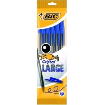 BIC CRISTAL LARGE PENNA SFERA TRATTO 1.6 mm INCHIOSTRO BLU CONF 5 PZ.