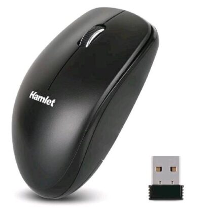 HAMLET MOUSE WIRELESS RF 2.4GHz CON NANO RICEVITORE USB 3 TASTI + SCROLL 1.000 DPI BLACK