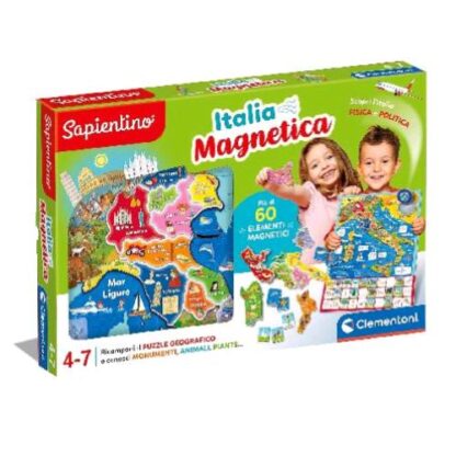 CLEMENTONI SAPIENTINO GEO PUZZLE MAGNETICO CARTINA ITALIA FISICA GIOCO EDUCATIVO