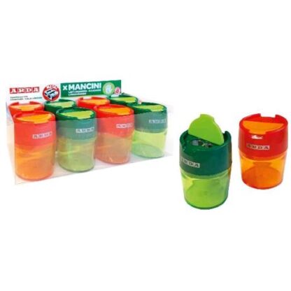 ARDA TEMPERMATITE PER MANCINI 2 FORI CONTENITORE IN PLASTICA COLORI ASSORTITI CONF 8 Pz.