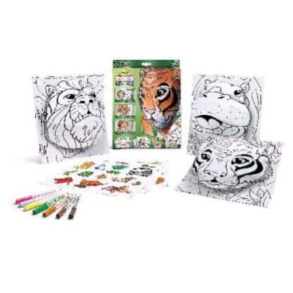 CRAYOLA POPS GIUNGLA SET 3D ATTIVIT PER COLORARE E CREARE DISEGNI CON CARTONCINI PENNARELLI FOGLI ADESIVI E NASTRO ADESIVO COLORI ASSORTITI