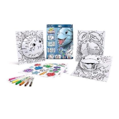 CRAYOLA POPS MONDO MARINO SET 3D ATTIVIT PER COLORARE E CREARE DISEGNI CON CARTONCINI PENNARELLI FOGLI ADESIVI E NASTRO ADESIVO COLORI ASSORTITI