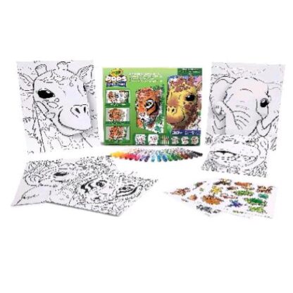 CRAYOLA POPS GIUNGLA SUPER SET 3D ATTIVIT PER COLORARE E CREARE DISEGNI CON CARTONCINI PENNARELLI FOGLI ADESIVI COLORI ASSORTITI