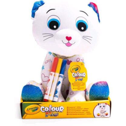 CRAYOLA COLOUR ME PLUSH PELOUCHES GATTINO DA COLORARE CON 3 PENNARELLI