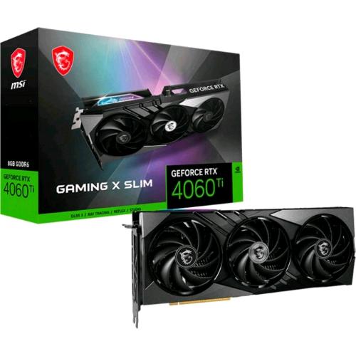 MSI NVIDIA GEFORCE RTX 4060Ti GAMING X SLIM 8GB GDDR6 INTERFACCIA PCI EXPRESS 4.0 RAFFREDDAMENTO ATTIVO