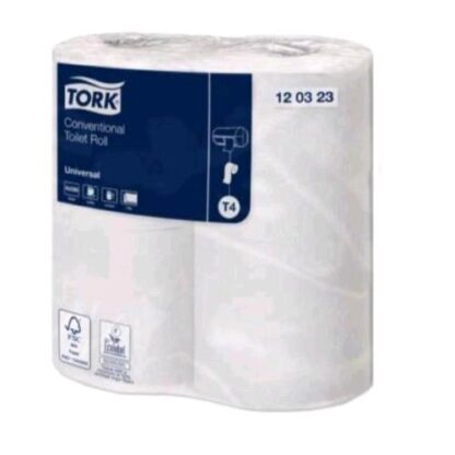 TORK ROTOLO CARTA IGIENICA IN FIBRA 2 VELI 500 STRAPPI BIANCO CONF 28 Pz.