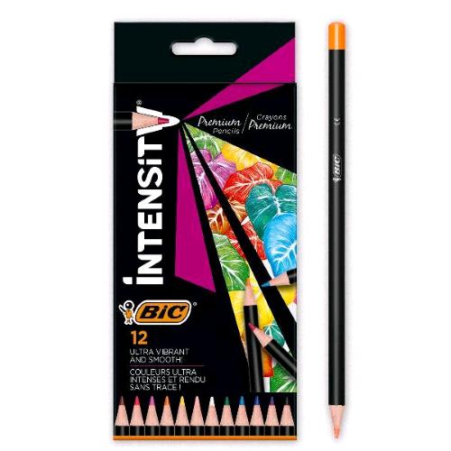 BIC INTENSITY PASTELLI MINA 3.3 mm COLORI ASSORTITI CONF 12 Pz.