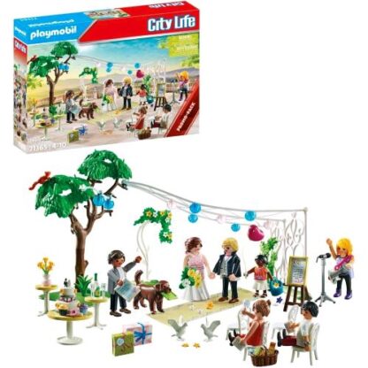 PLAYMOBIL CITY LIFE FESTA DI MATRIMONIO CON 7 PERSONAGI 5 ANIMALI E ACCESSORI