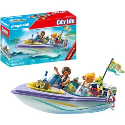 PLAYMOBIL CITY LIFE MOTOSCAFO DEGLI SPOSI CON 2 PERSONAGGI E ACCESSORI