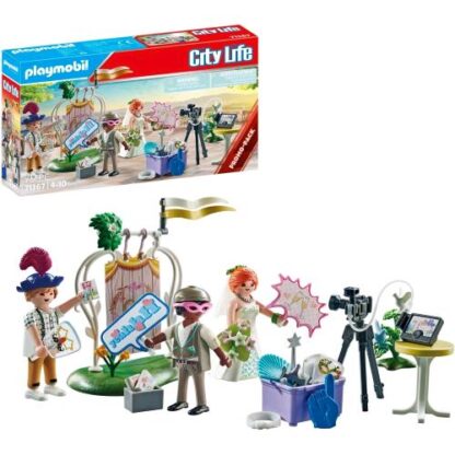 PLAYMOBIL CITY LIFE SERVIZIO FOTOGRAFICO PER MATRIMONI CON 3 PERSONAGGI E ACCESSORI