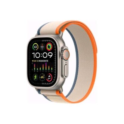 APPLE WATCH ULTRA 2 GPS + CELLULAR 49mm CASSA IN TITANIO CON CINTURINO TRAIL LOOP ORANGE/BEIGE M/L