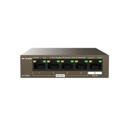 IP-COM G1105PD SWITCH 5 PORTE GIGABIT 10,100,1000 Mbit/s 4 PORTE PoE IN METALLO DESKTOP