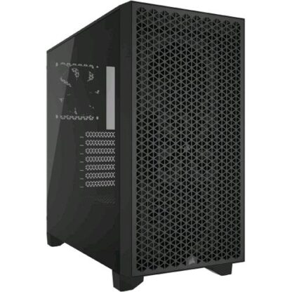 CORSAIR 3000D AIRFLOW CASE PER PC MIDTOWER VETRO TEMPERATO- 2 VENTOLE SP120 ELITE SUPPORTO DI GPU A QUATTRO SLOT - SPAZIO PER ALLOGGIARE FINO A 8 VENTOLE DA 120 MM - DESIGN CON FLUSSO D'ARIA ELEVATO MINITX/MATX/ATX NERO