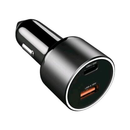 MEDIACOM MD-A200 CAR CHARGER 100 W CARICABATTERIE DA MACCHINA PD 1 USB-A + 1 USB-C NERO