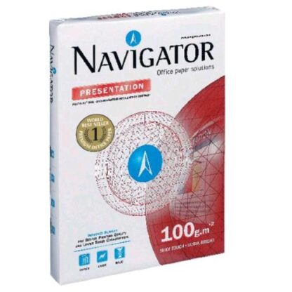 NAVIGATOR PRESENTATION RISMA DA 500 FOGLI 100 GR 29.7 X 42 CM BIANCO CONF 4 Pz.