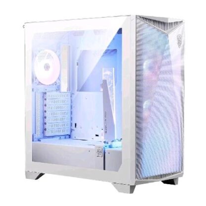 MSI MPG GUNGNIR 300R AIRFLOW CASE MIDI TOWER 3+1 VENTOLE INSTALLATE 120MM ILLUMINAZIONE LED PANNELLO IN VETRO TEMPERATO COLORE WHITE