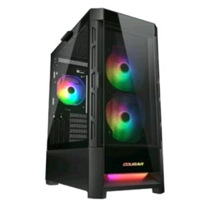 COUGAR 385ZD10A DUOFACE RGB CASE ATX MIDI TOWER ILLUMINAZIONE LED RGB 2+1 VENTOLE INSTALLATE 120 MM PANNELLO IN VETRO TEMPERATO BLACK