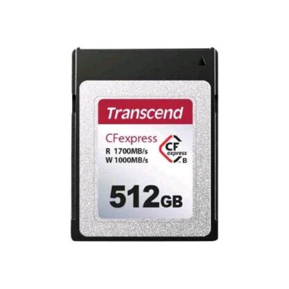 TRANSCEND CFEXPRESS CARD 512GB NAND TYPE B TLCI PER VIDEOCAMERE HIGH-END E CAMCORDER VELOCITA DI LETTURA 1700 MB/S VELOCITA DI SCRITTURA 1000 MB/S BLACK