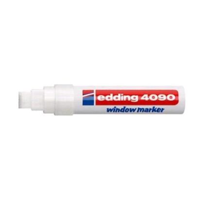 EDDING 4090 MARCATORE PER VETRO PUNTA A SCALPELLO 4/15 mm BIANCO CONF 5 Pz.