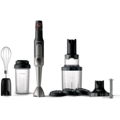 PHILIPS HR2657/90 VIVA COLLECTION FRULLATORE AD IMMERSIONE PRO MIX TRITATUTTO XL 800 W IN ACCIAIO CON ACCESSORI E BICCHIERE DA VIAGGIO