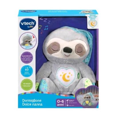 V-TECH DORMIGLIONE DOLCE NANNA PELUCHES CON LUCE NOTTURNA 25 MELODIE 3 CANZONI E TIMER
