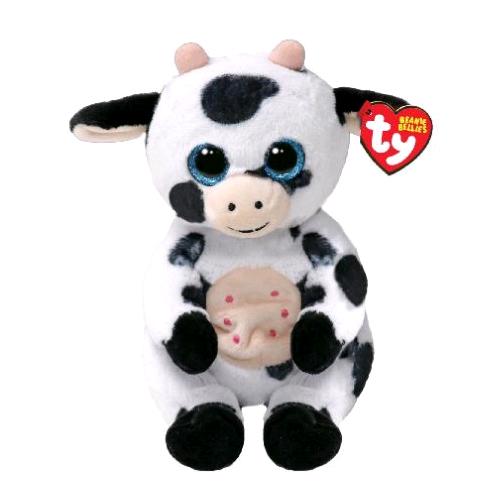TY BEANIE BELLIES HERDLY LA MUCCA PELUCHES 20 CM OCCHI GRANDI CON GLITTER