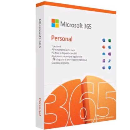 MICROSOFT 365 PERSONAL LICENZA BASE FULL AZIENDA/PRIVATI MEDIALESS P10 1 PERSONA 1 ANNO