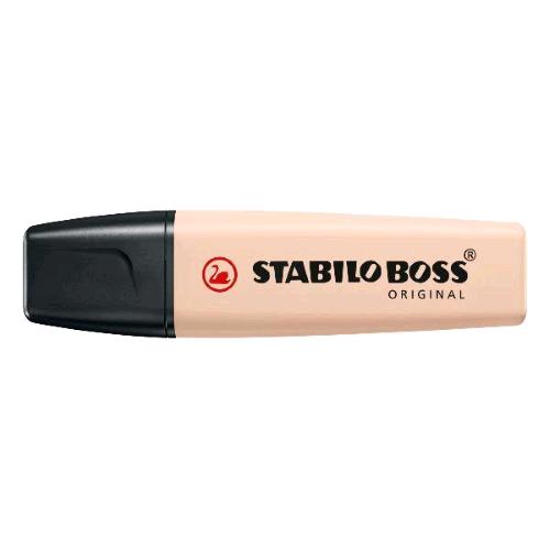 STABILO BOSS ORIGINAL NATURE COLORS EVIDENZIATORE PUNTA A SCALPELLO 2/5 mm SABBIA CONF 10 Pz.