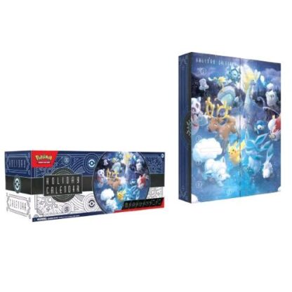 POKEMON CALENDARIO DELL'AVVENTO CON BUSTE ESPANSIONE BUSTE PROMOZIONALI CARTE PROMO MONETE FOGLI ADESIVI PORTACHIAVI E CARTA CODICE