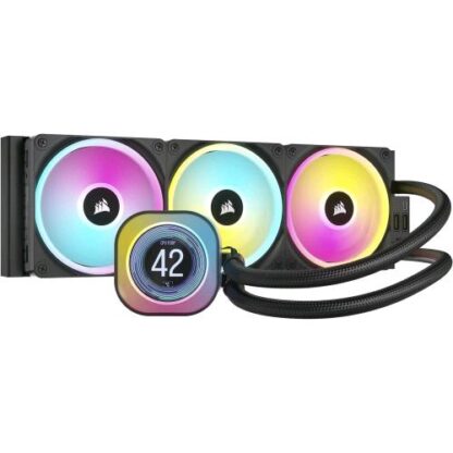 CORSAIR ICUE LINK H150I RAFFREDDATORE CPU LCD A LIQUIDO 360 mm AIO VENTOLE QX120 RGB SCHERMO LCD IPS DA 2,1" INTEL LGA 1700 AMD AM5 HUB DI SISTEMA ICUE LINK INCLUSO NERO