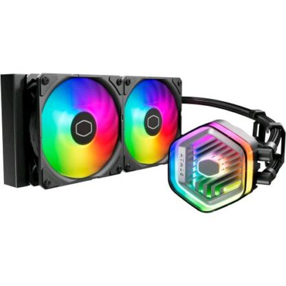 COOLER MASTER MASTERLIQUID ATMOS 240 ARGB SISTEMA DI RAFFREDDAMENTO A LIQUIDO POMPA A DOPPIA CAMERA 2 VENTOLE 120MM SICKLEFLOW LGA1700, AM5