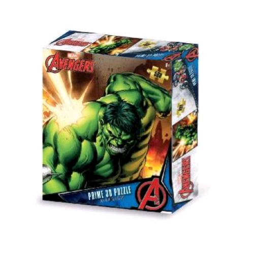 GRANDI GIOCHI MARVEL AVENGERS HULK PUZZLE LENTICOLARE CON CONFEZIONE EFFETTO 3D 500 Pz.