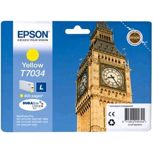 EPSON T7034 CARTUCCIA INKJET GIALLO PER WP4015 WP4025 WP4095 WP4515 WP4525 WP4535 WP4545 WP4595