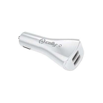 CELLY CCUSB22W CARICABATTERIE DA AUTO 2 PORTE USB 2.1 A COLORE WHITE
