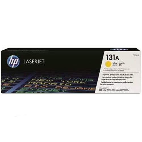 HP 131A TONER GIALLO PER LASERJET PRO 200 COLOR M251-M251N-M251NW-MFP M276-MFP M276N-MFP M276NW GARANZIA ITALIA (CF212A - GAR.ITALIA