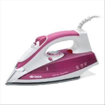 ARIETE STEAM IRON 6215 FERRO A VAPORE 2.200 W PIASTRA INOX COLORE BIANCO ROSA