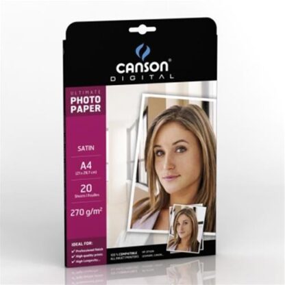 CANSON ULTIMATE CARTA FOTOGRAFICA BIANCO SATINATO FORMATO A4 270GR/M2 CONF 20 FOGLI
