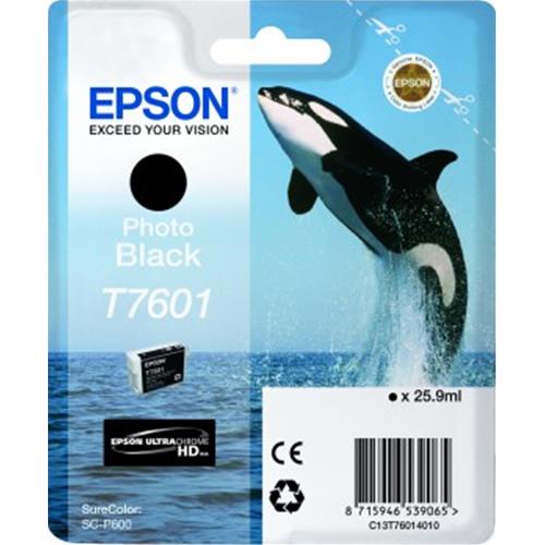 EPSON T7601 CARTUCCIA NERO FOTO PER STAMPANTI EPSON GARANZIA ITALIA (C13T76014010)