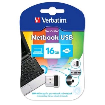 VERBATIM NETBOOK CHIAVETTA USB 2.0 16GB GARANZIA ITALIA (97464)