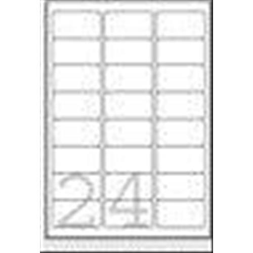 AVERY-ZWECKFORM L4773-20 CONF 480 ETICHETTE 33.9x63.5 MM AUTOADESIVE BIANCO