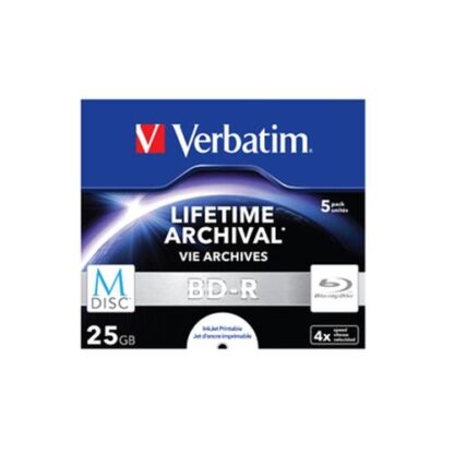 VERBATIM 43823/5 CONF 5 BLUE RAY DISC 25GB JEWEL CASE SUPERFICIE STAMPABILE